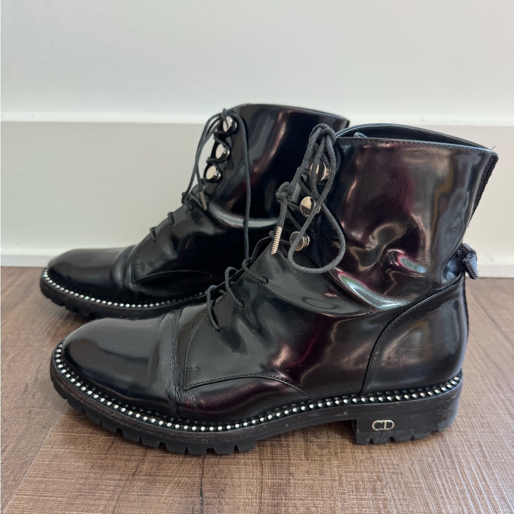Dior Black Combat Boots